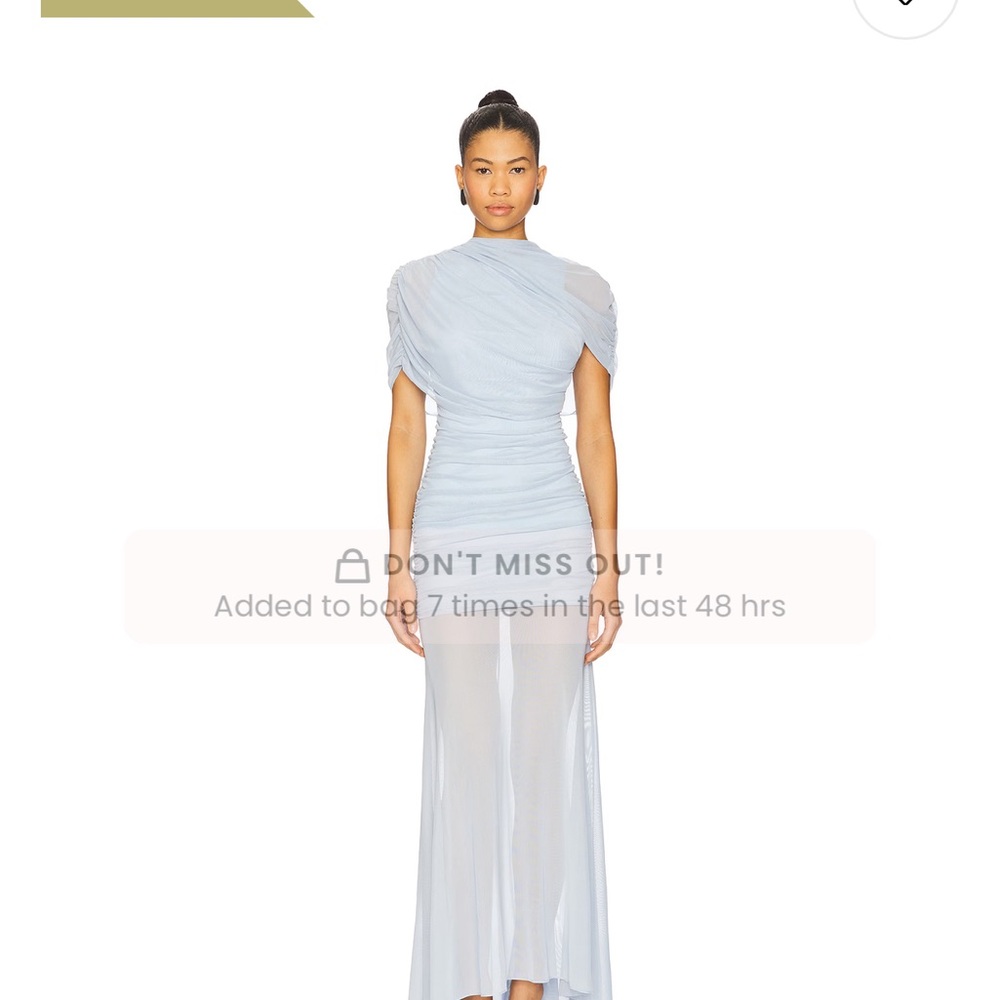 x REVOLVE Evianna Mesh Gown in Baby Blue
Amanda Uprichard